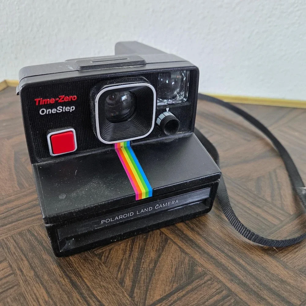 Polaroid OneStep Time Zero Instant Camera Vintage Built In‎ Flash Rainbow